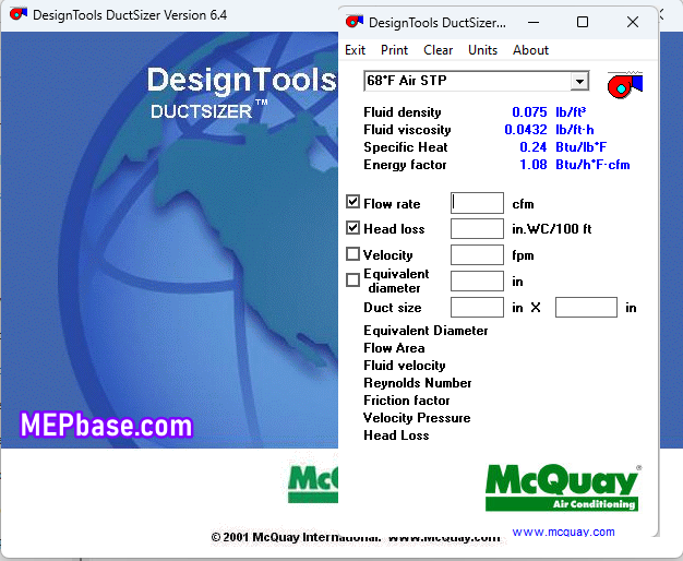 McQuay Duct Sizer Free Download