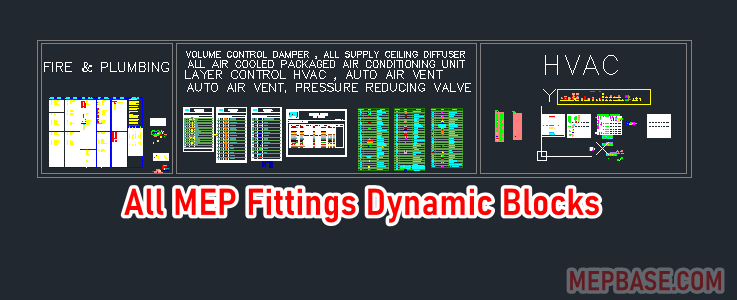 All MEP Fittings Dynamic Blocks Download