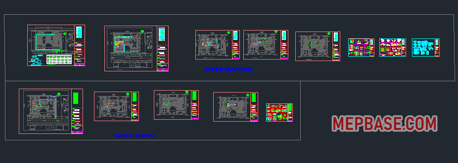 AutoCAD Drainage and Water Supply Shop Drawing Free Download