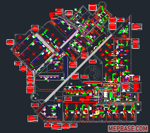 AutoCAD-HVAC-Ground Floor Shop Drawing Free Download