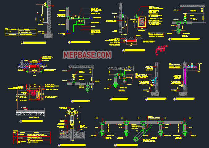 Fire Fighting General Standard Details DWG Download