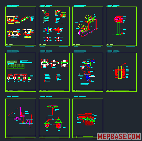All Piping Detail DWG Library for MEP Systems Free Download