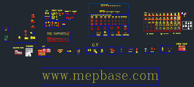 fire fighting valves pumps dynamic fittings dwg blocks free download