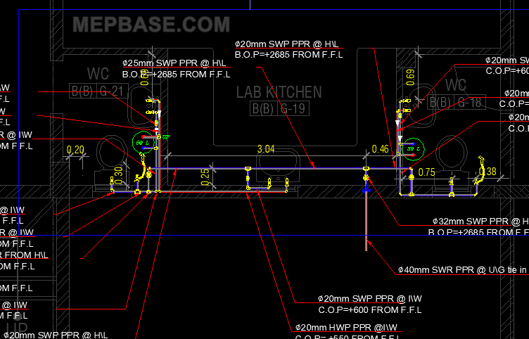 AutoCAD WATER SUPPLY Shop Drawing Free Download