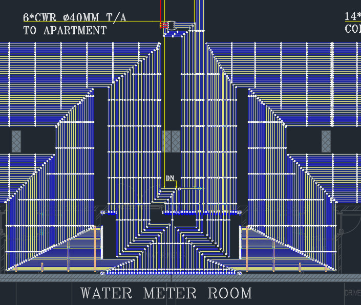 basement water supply shop drawing dwg