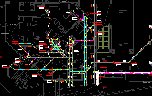 Building Sewerage Drainage Pipe Plan