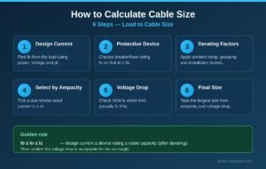 Cable Size Calculation: Formula + Example | MEPBase