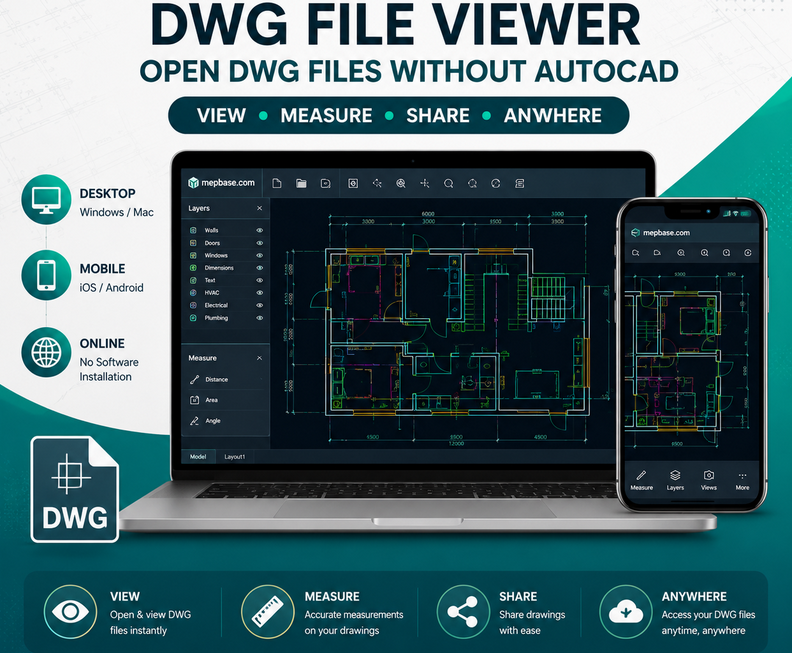 DWG file viewer options to open DWG files without AutoCAD on desktop and mobile