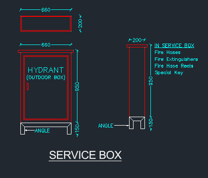 Outdoor fire hydrant service box detail 660x950x200 mm housing fire hoses, extinguishers, hose reels and special key