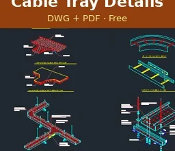 Cable tray installation details DWG and PDF free download
