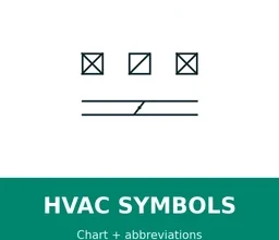 HVAC symbols chart for drawings